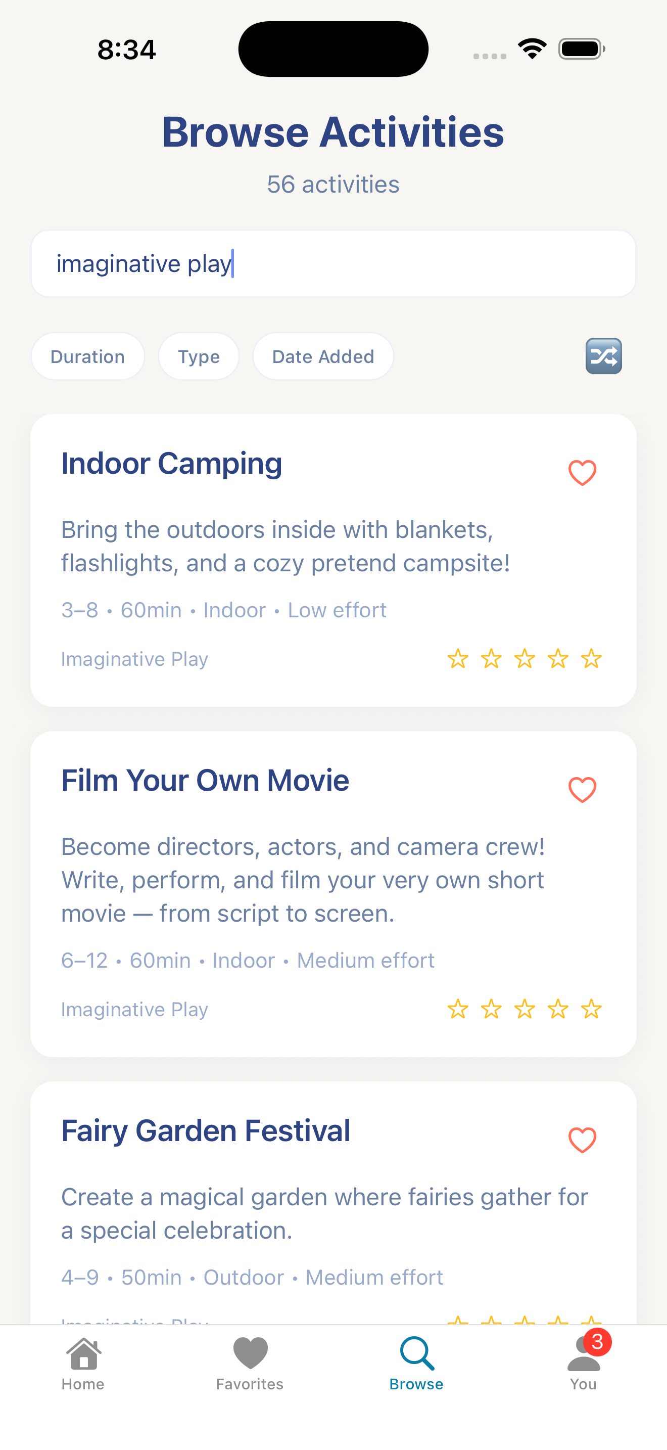 Browse all activities